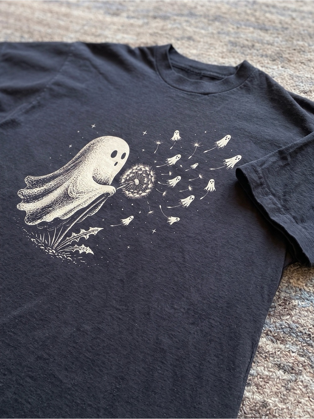 Gildan Black Ghost Dandelion Graphic Tee